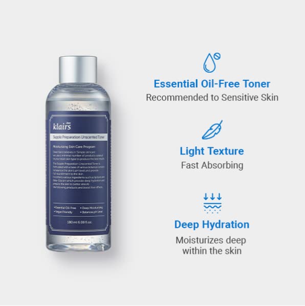 Dear Klairs Supple Preparation Unscented Toner 180ml