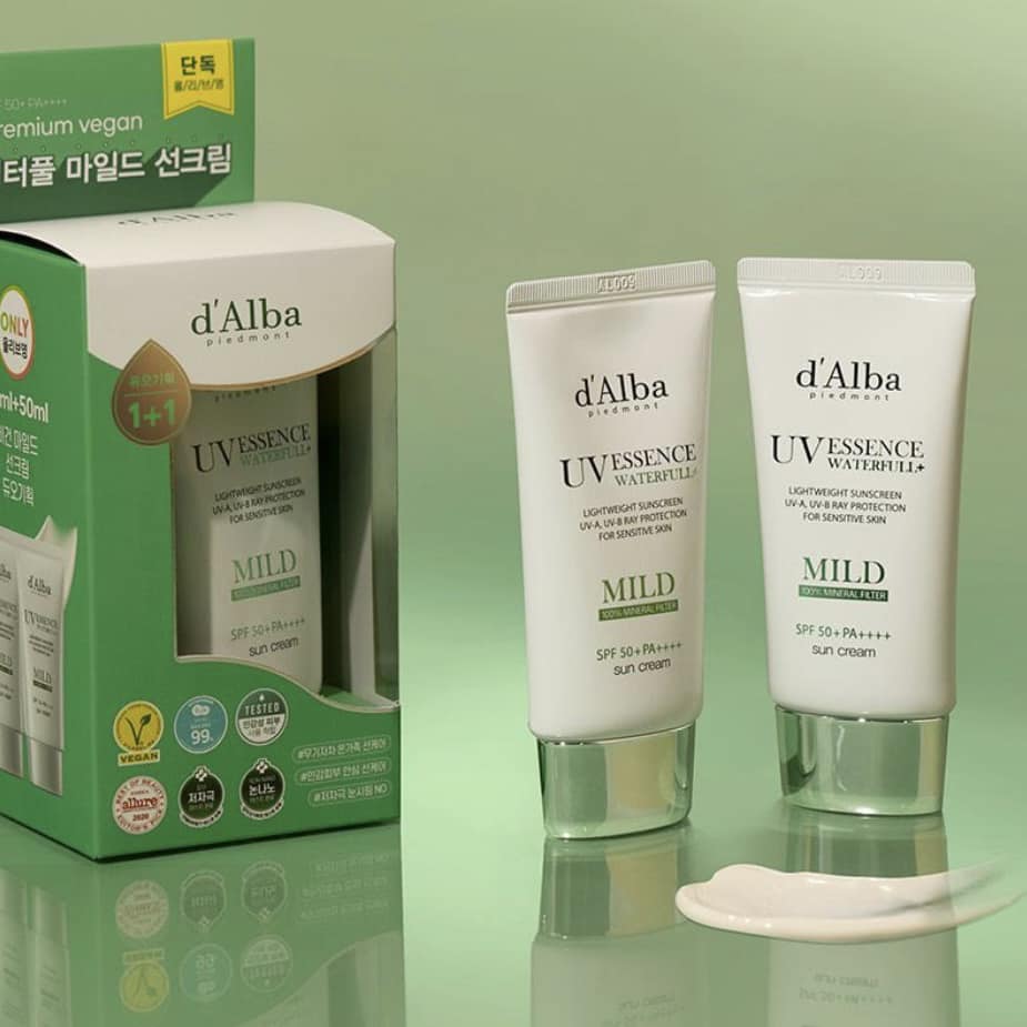 d'Alba UV Essence Waterfull+ Mild Sun Cream SPF 50+ PA++++ 50ml