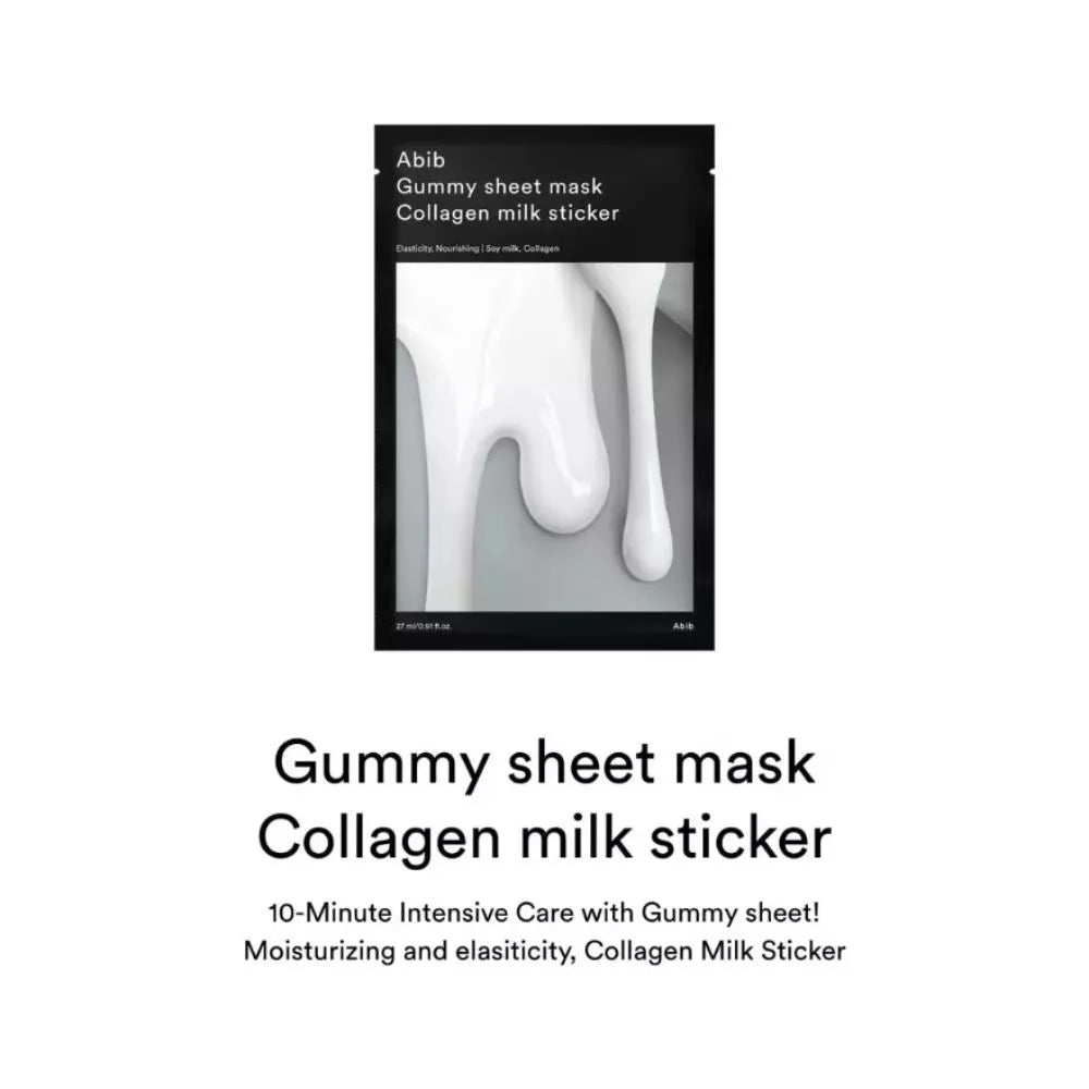 Abib Gummy Sheet Mask Collagen Milk Sticker 10 pcs