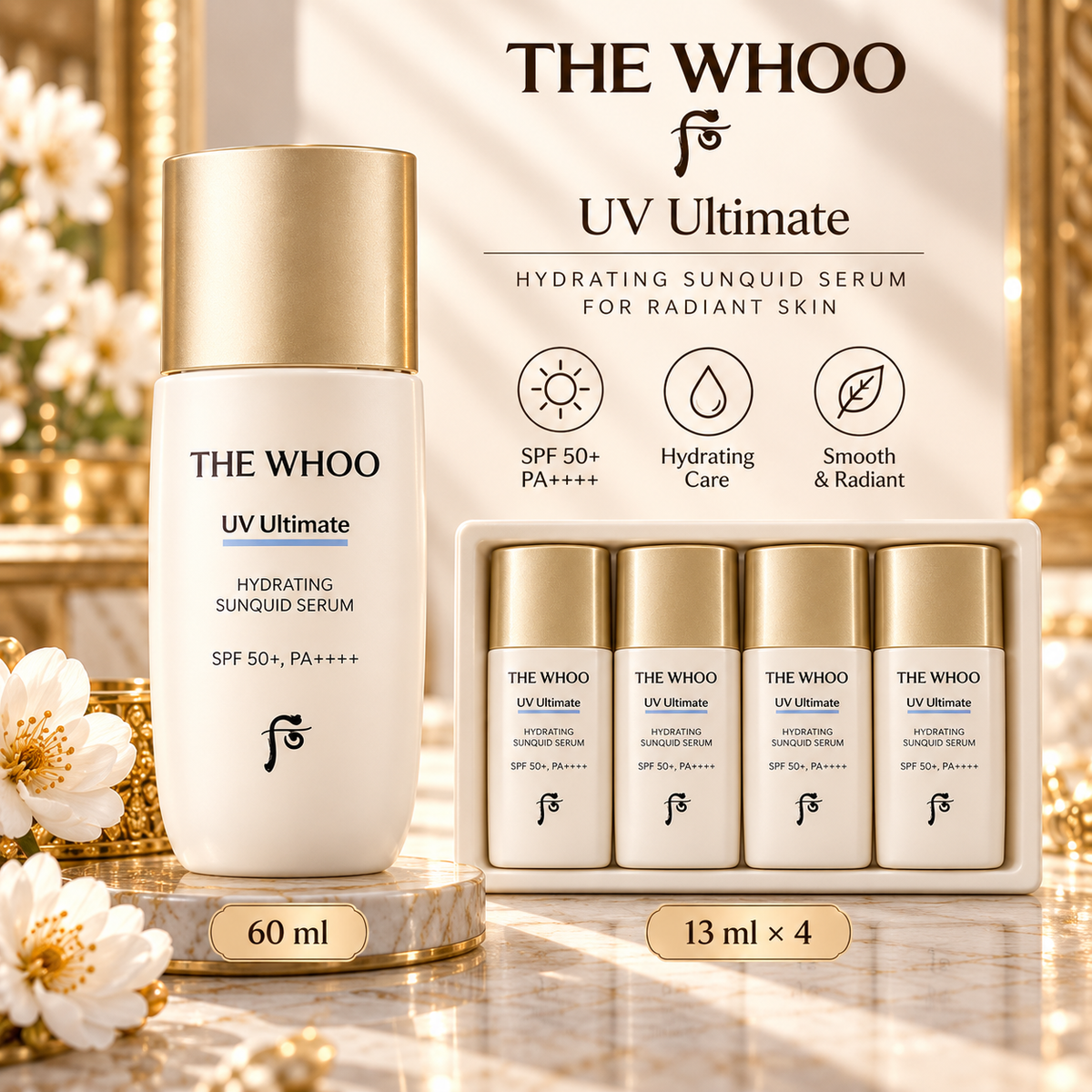 Whoo UV Ultimate Hydrating Sunquid Serum Set 60ml +13 ml* 4