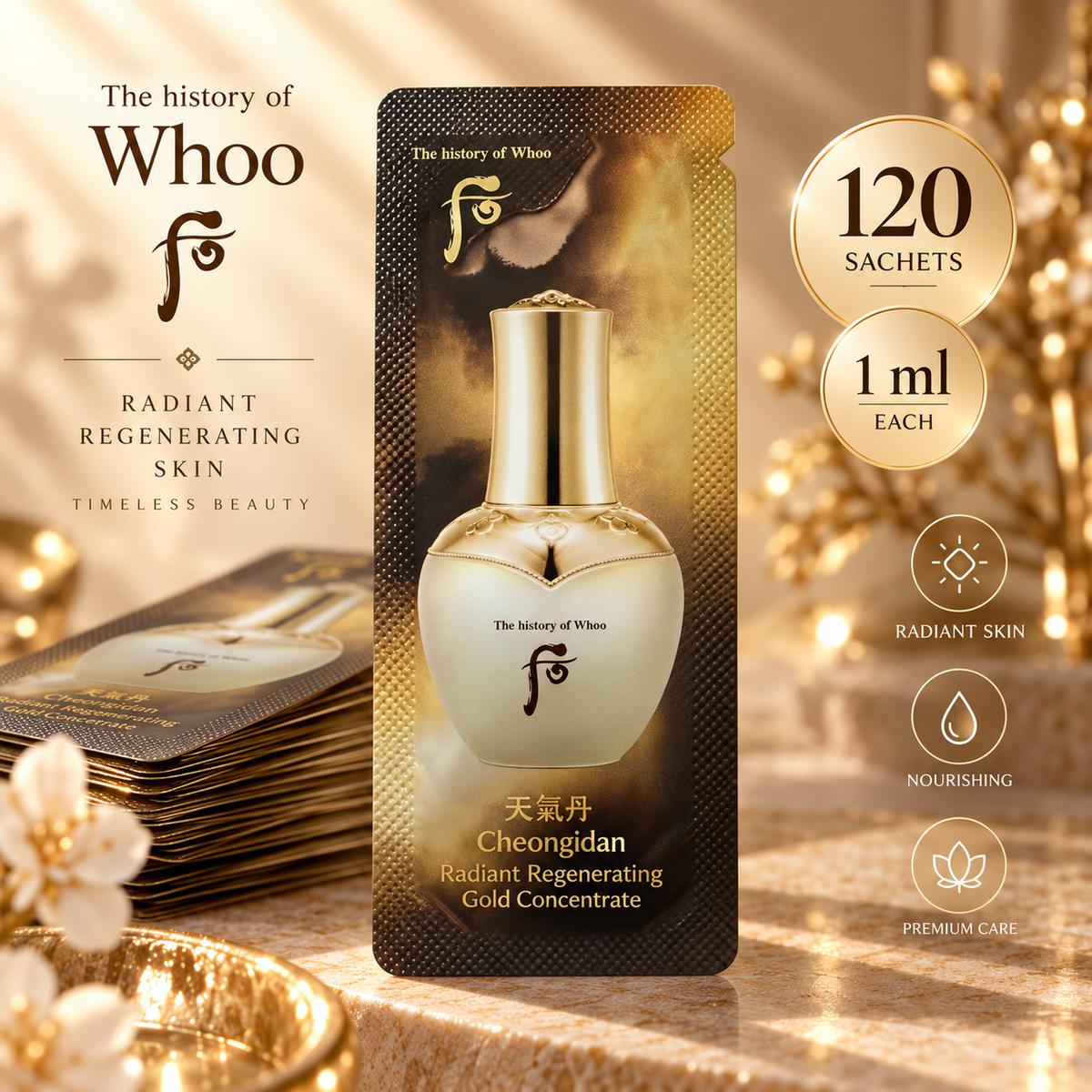The Whoo Cheongidan Radiant Regenerating Gold Concentrate 1 ml * 120