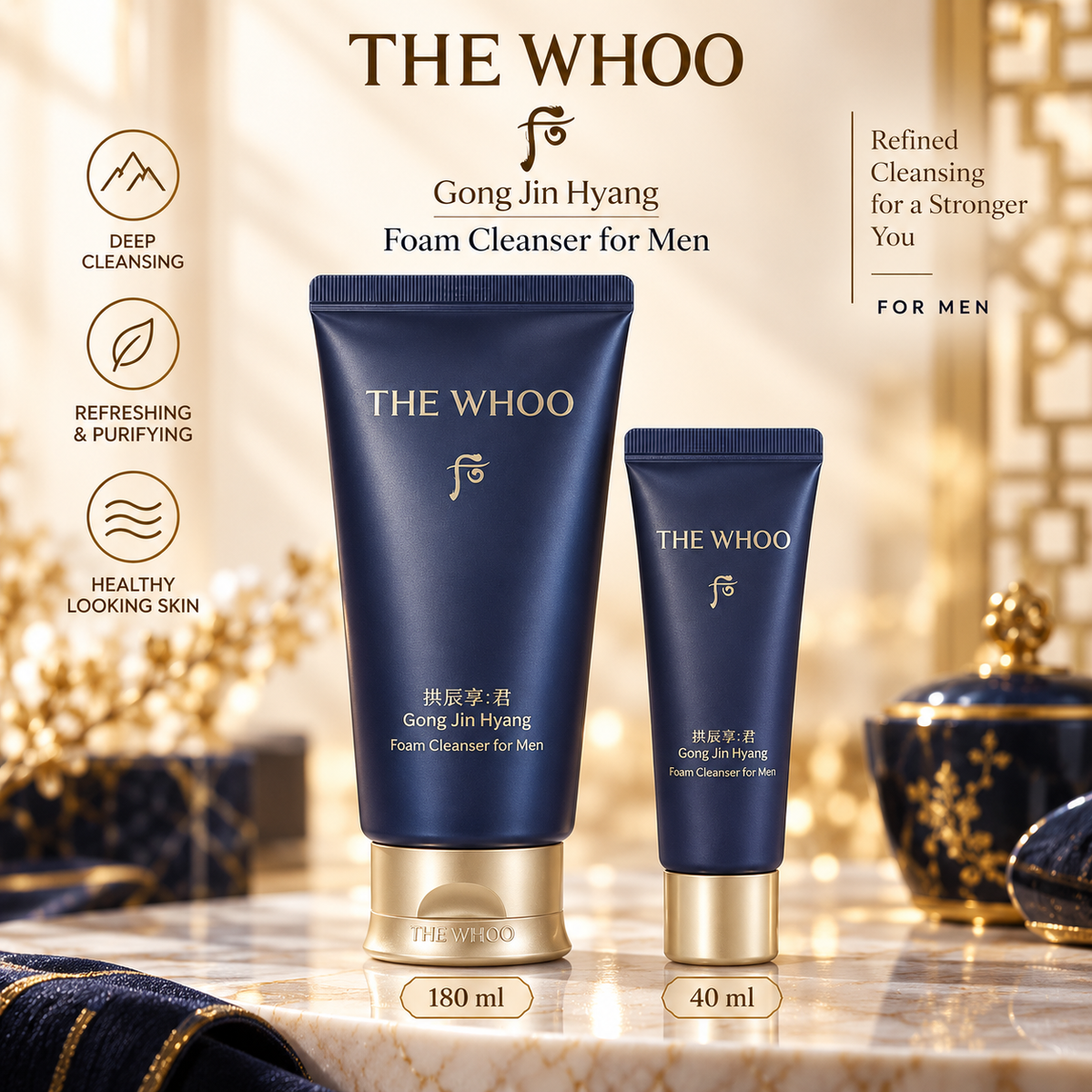 The Whoo Gong Jin Hyang Foam Cleanser for Men