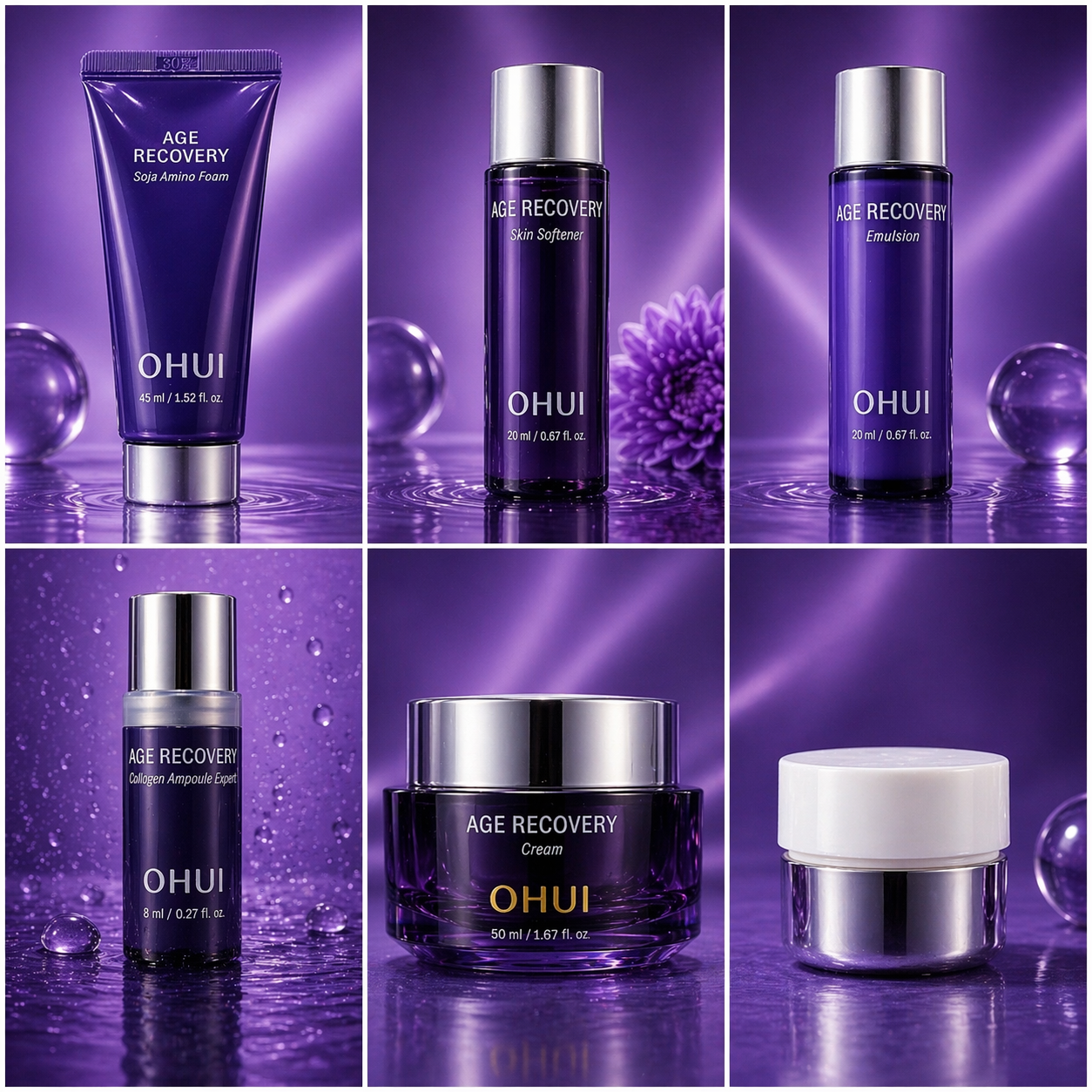 OHUI AGE RECOVERY 6 PCS- OHUI SET TÍM 6 MÓN