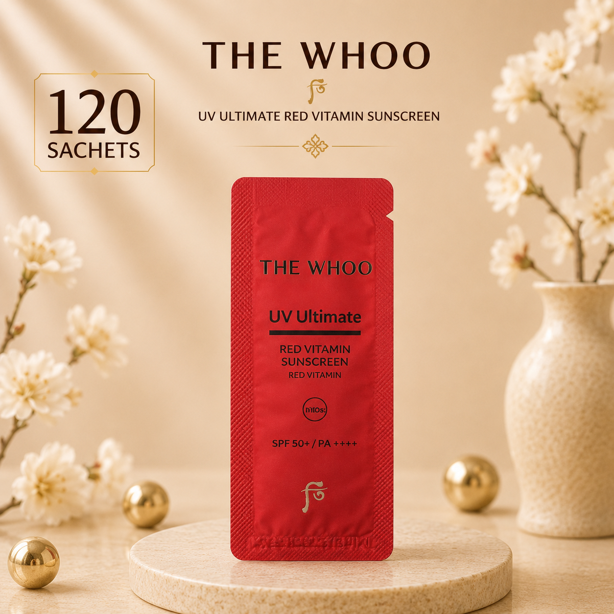 The Whoo UV Ultimate RedVitamin Sunscreen 120 packs x 1ml