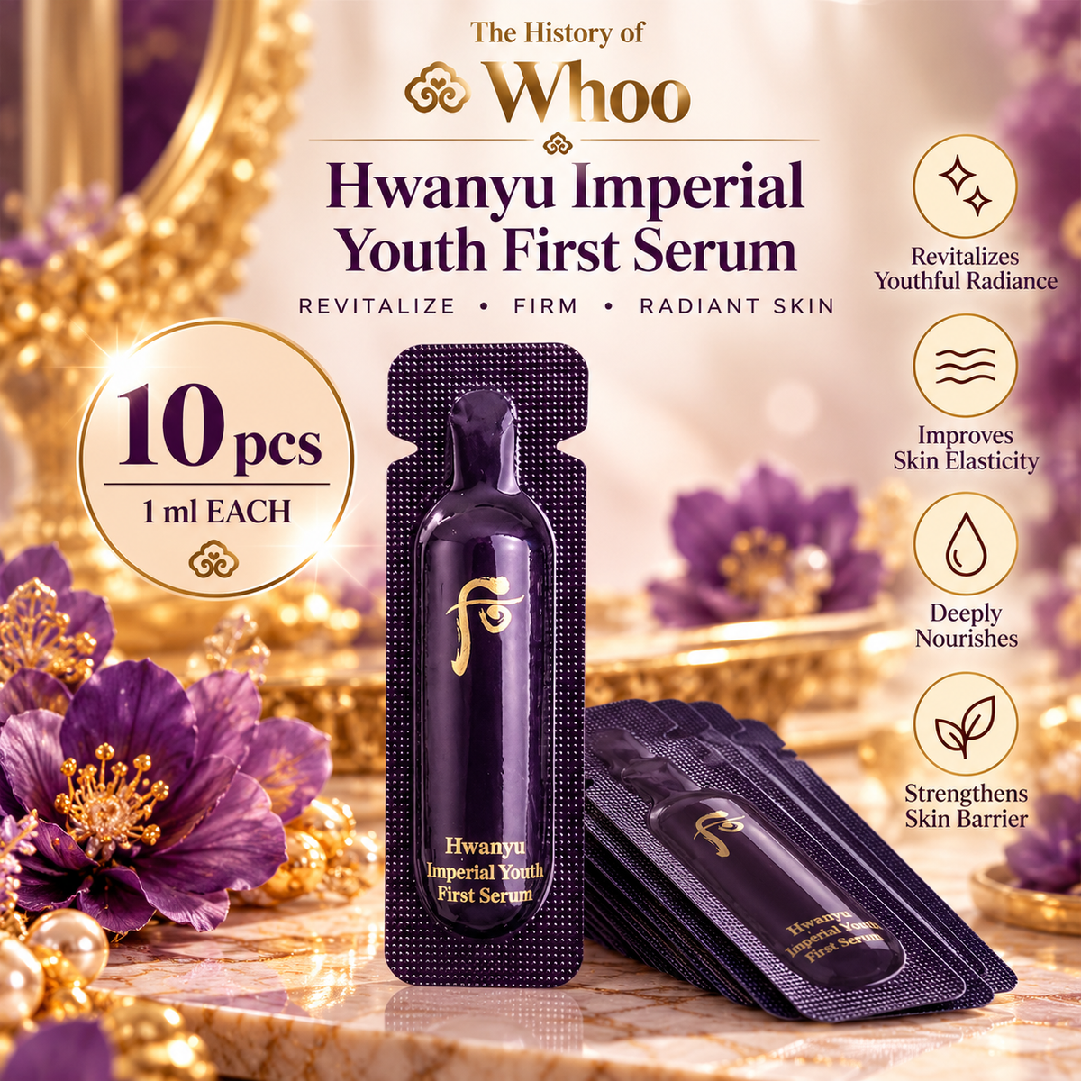 Lịch sử của Whoo Hwanyu Imperial Youth First Serum 1ml x 10pcs (10ml) Mới nhất