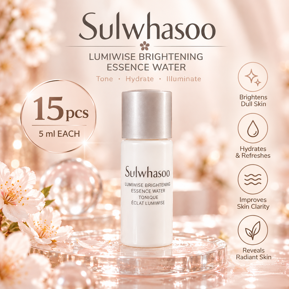 Sulwhasoo Lumiwise Brightening Essence Water 15 pcs* 5 ml