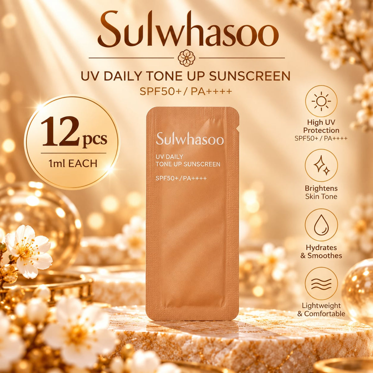 Sulwhasoo Daily Toneup Sunscreen 12pcs x 1ml