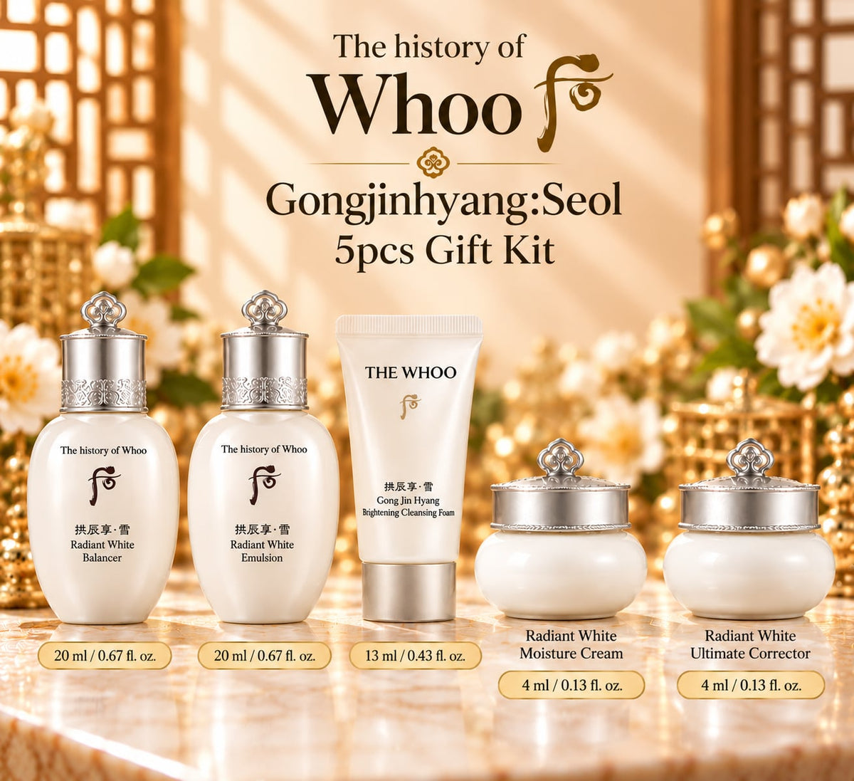 The History of Whoo Gongjinhyang Seol Mini Gift Kit 5pcs