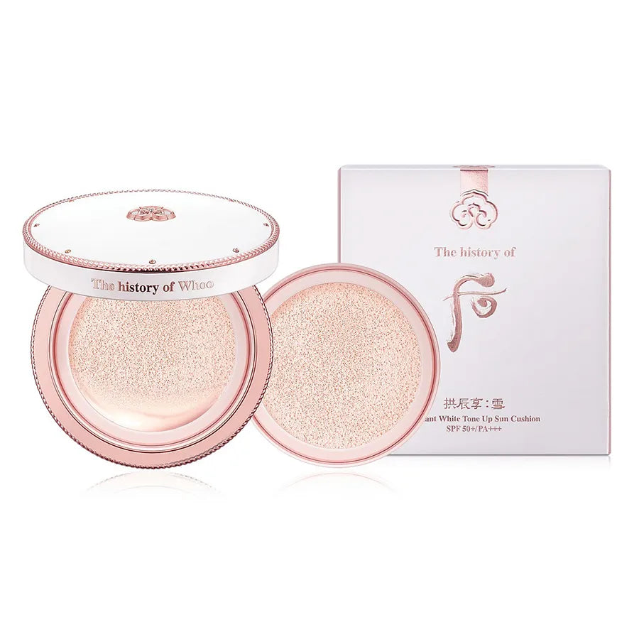 Whoo Radiant white Tone Up Sun Cushion Set 3 pcs