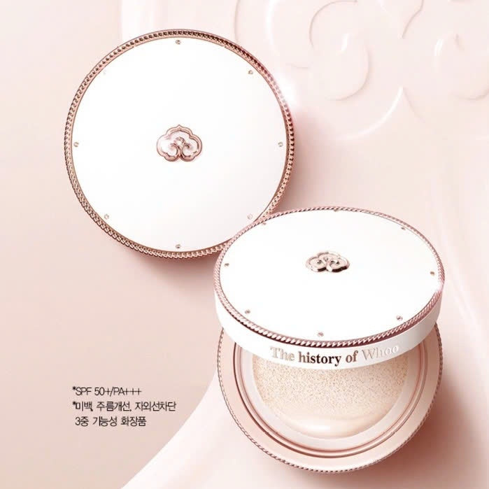 Whoo Radiant white Tone Up Sun Cushion Set 3 pcs
