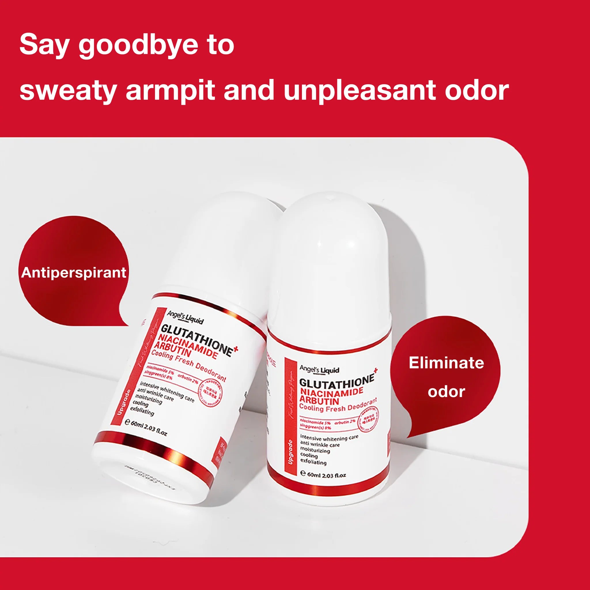 Angel’s Liquid Glutathione Niacinamide Arbutin Cooling Fresh Deodorant 60ml