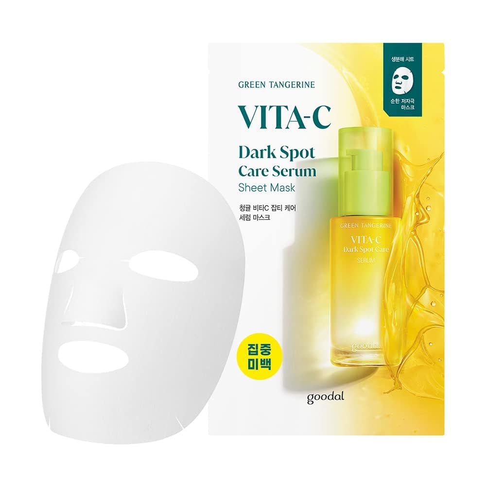 GOODAL Green Tangerine Vitamin C Mask, pack of 5 (2024 Advanced Version)