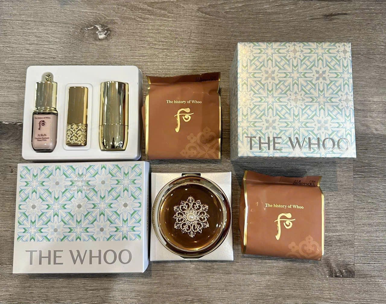 THE WHOO LUXURY ANTI-AGING CUSHION SET- 1 Cushion + 2 refill(equivalent to 3 uses) COLOR 21