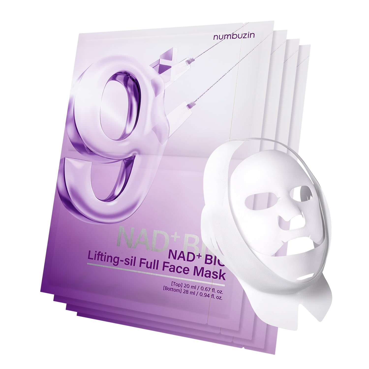 NUMBUZIN No.9 NAD Bio Lifting Full Cover Facial Mask 4 Sheets