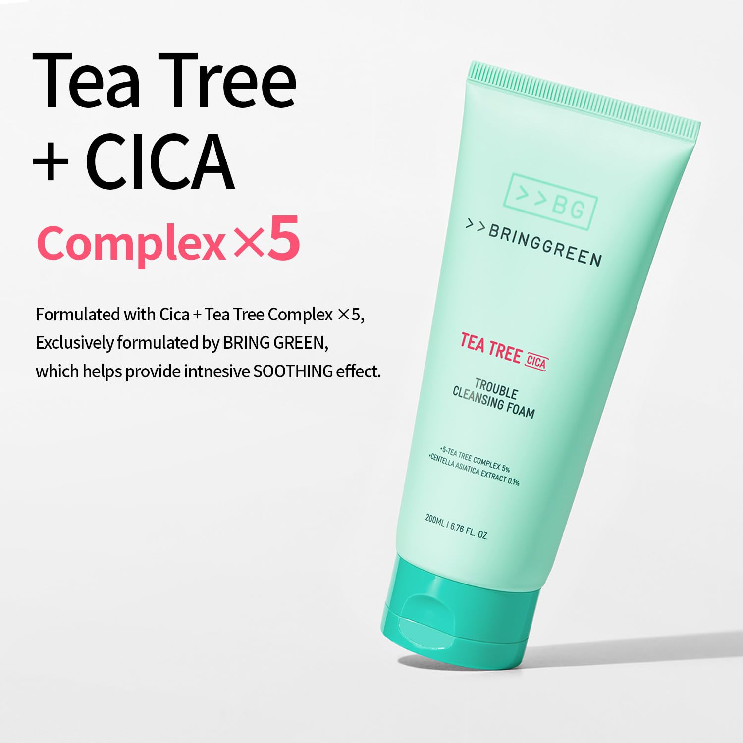 BRING GREEN Tea Tree Cica Trouble Cleansing Foam 300ml
