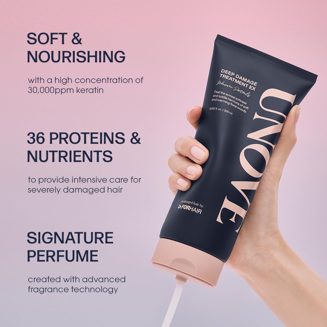 Mặt nạ phục hồi tóc hư tổn sâu UNOVE Ex 320 ml/10.82fl.oz