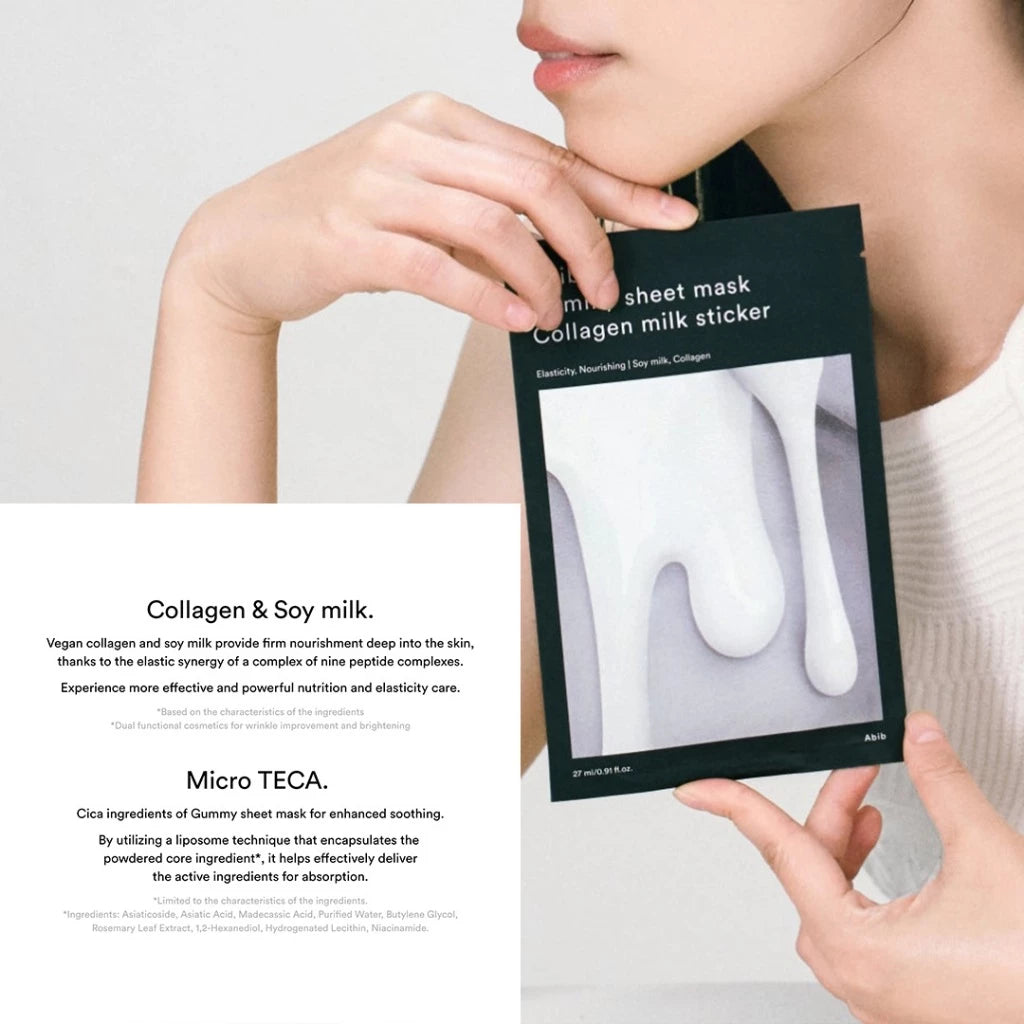 Abib Gummy Sheet Mask Collagen Milk Sticker 10 pcs