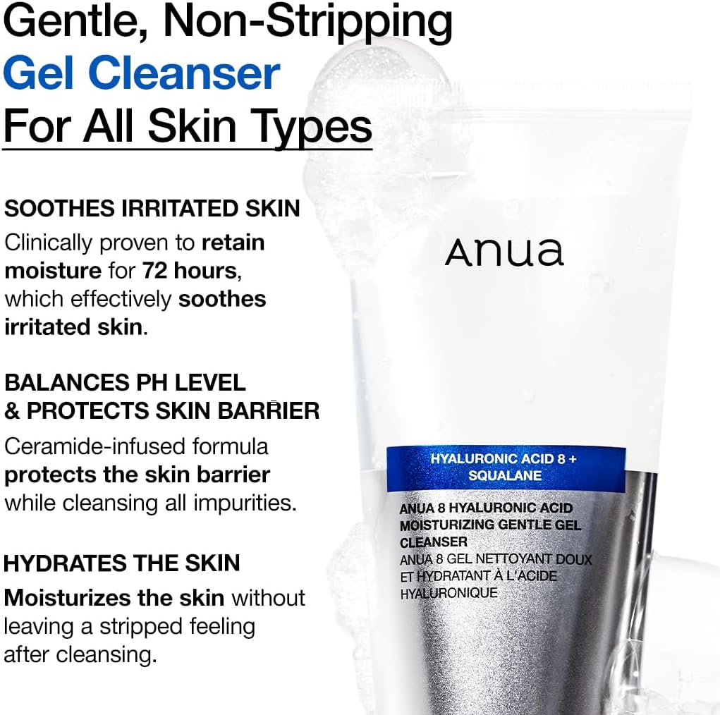 Anua 8 Hyaluronic Acid Moisturizing Gentle Gel Cleanser 150ml