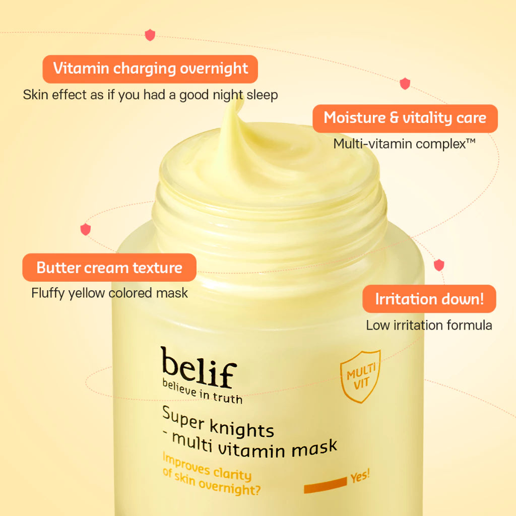 Belif Multi Vitamin Mask Intensive Moisturizing and Restoring Sleeping Mask 75ml+25ml x2
