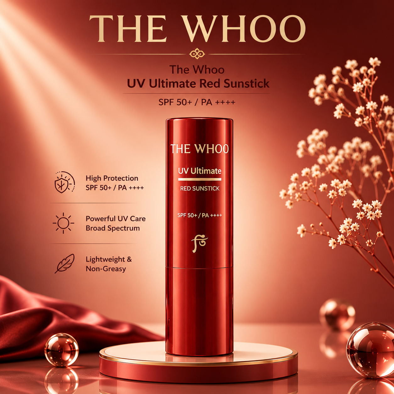 The Whoo UV Ultimate Red Stick 7g