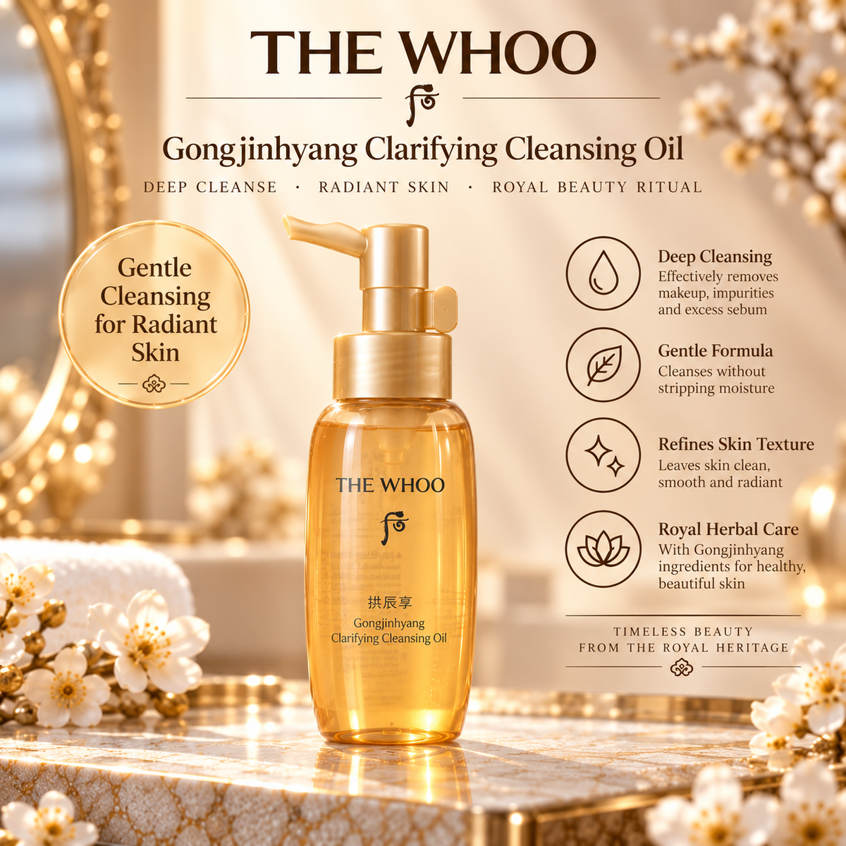 THE WHOO Gong Jin Hyang Clarifiying Cleansing Oil 50ml