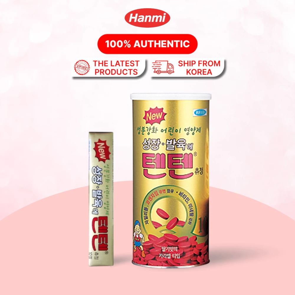 Hanmi Tenten Strawberry Chewable Candy 120pcs  Fruity Korean Snack Treat- Kẹo Ten Ten tăng chiều cao cho bé