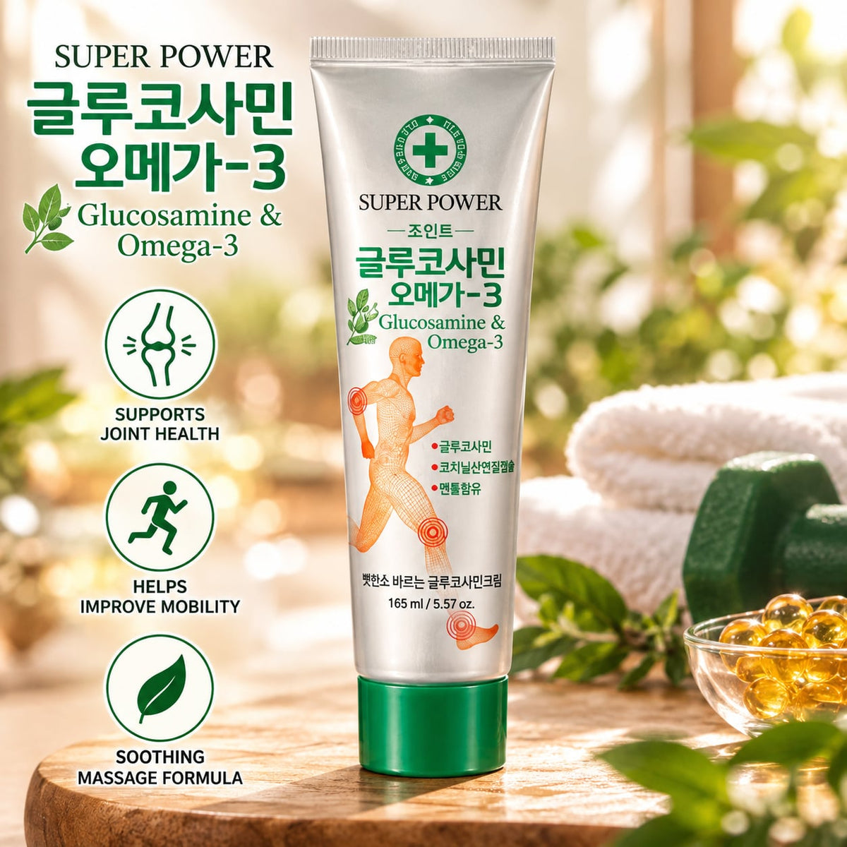 Kang Hwa Health Super Power Glucosamine & Omega 3 165ml