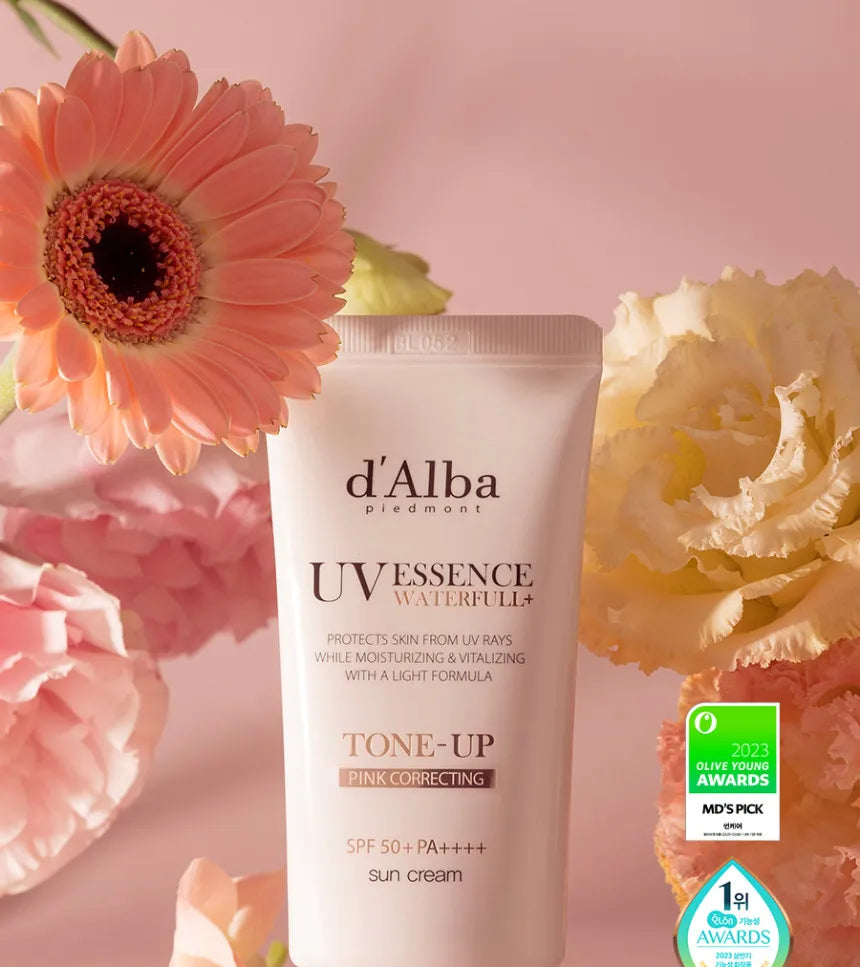 d'Alba Pink Waterfull Tone-Up Color Correcting Sun Cream SPF 50+ PA++++ 50ml