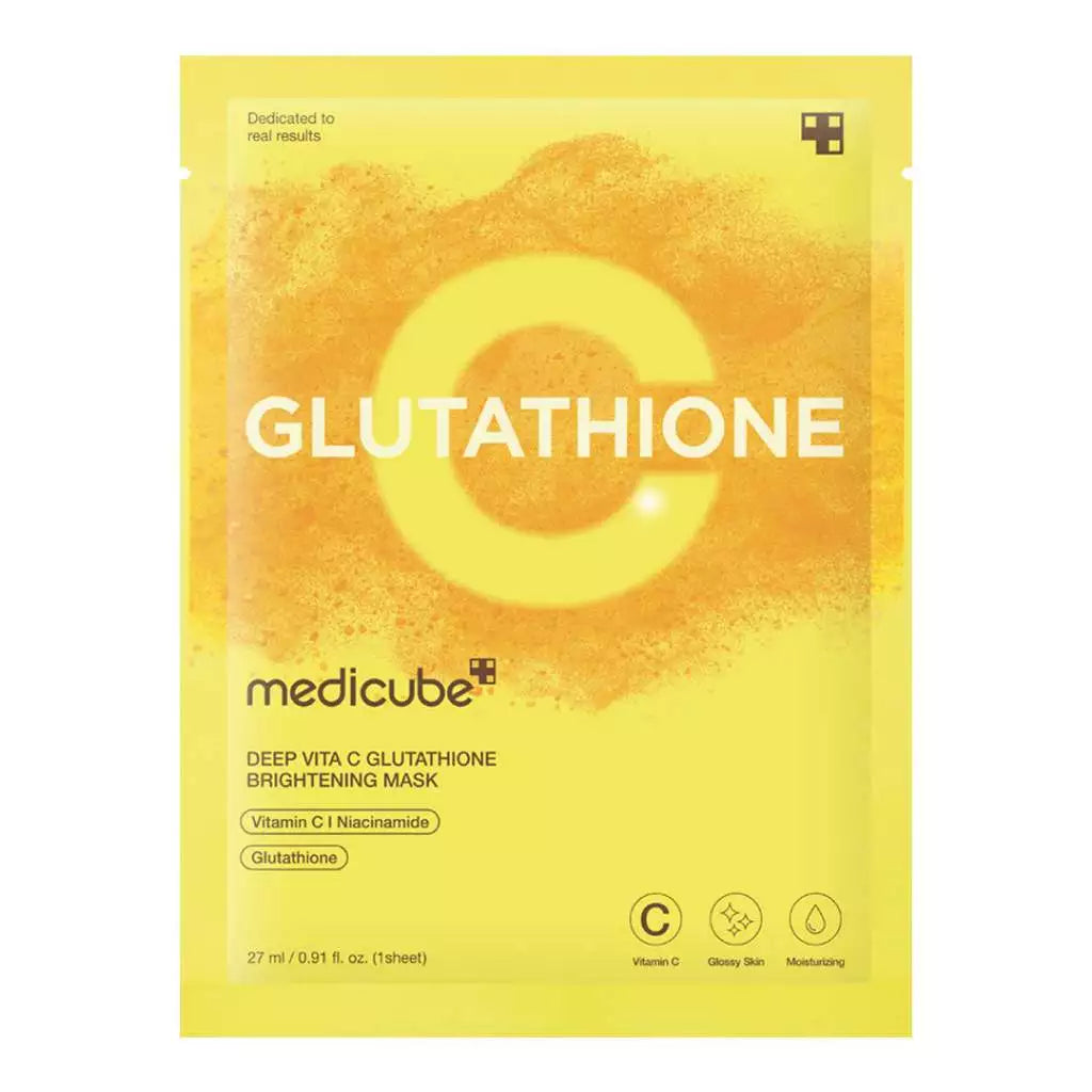 MEDICUBE Deep Vita C Glutathione Brightening Mask - 27ml x 1 Sheet