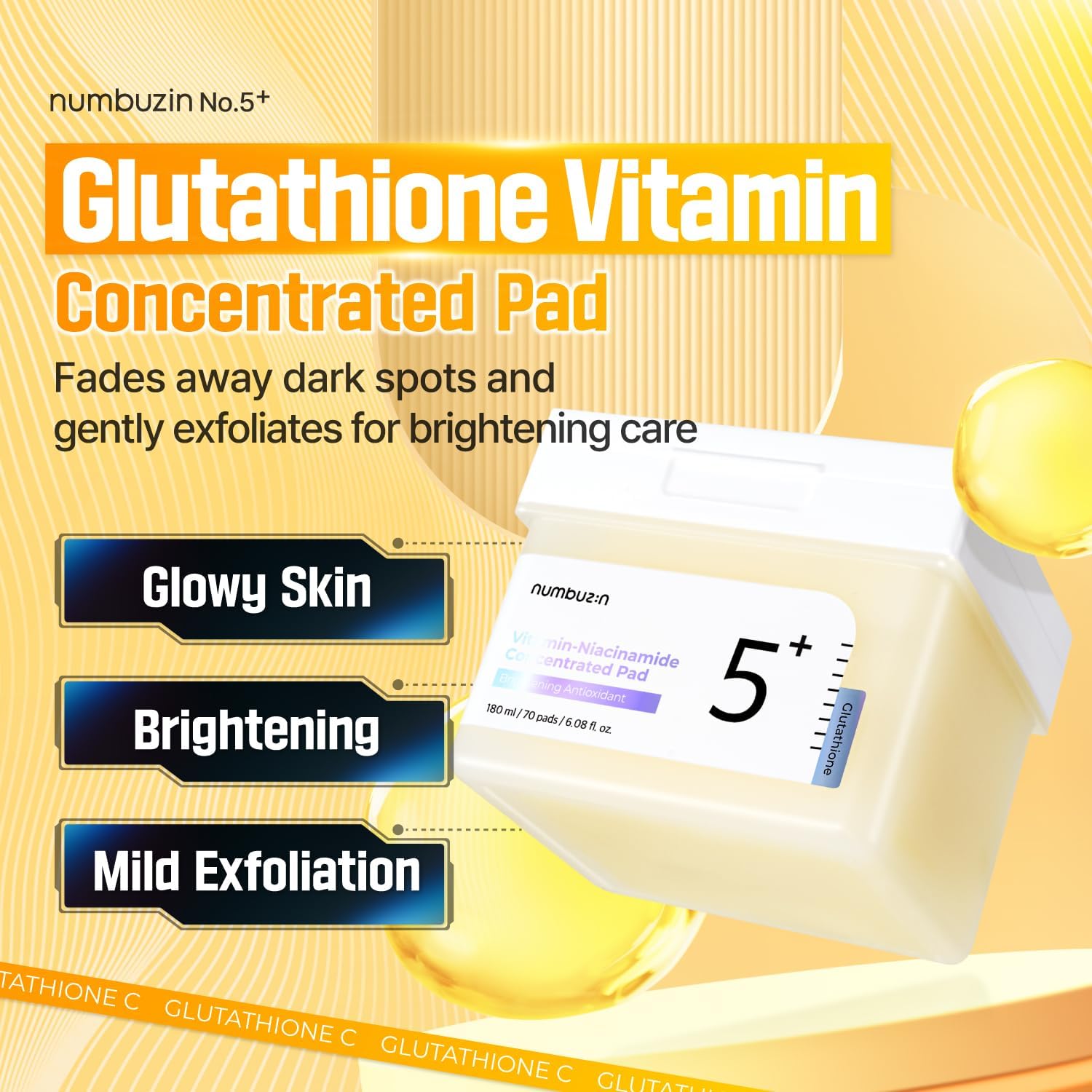 Numbuzin No. 5 Vitamin Niacinamide Concentrated Pad 70 Pads
