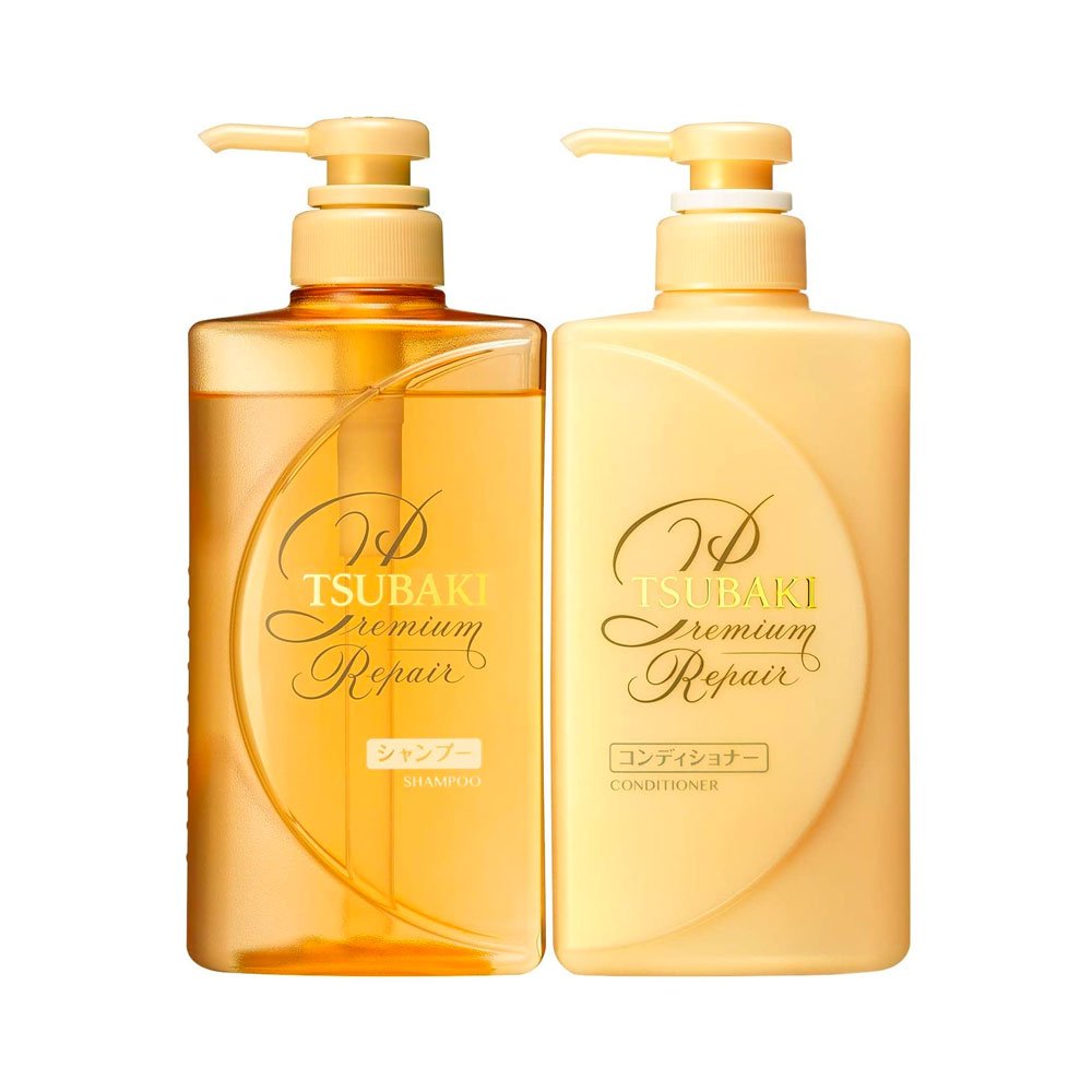 SHISEIDO Tsubaki Premium Repair Damage Care Shampoo + Conditioner Jumbo Set 2 x 490ml