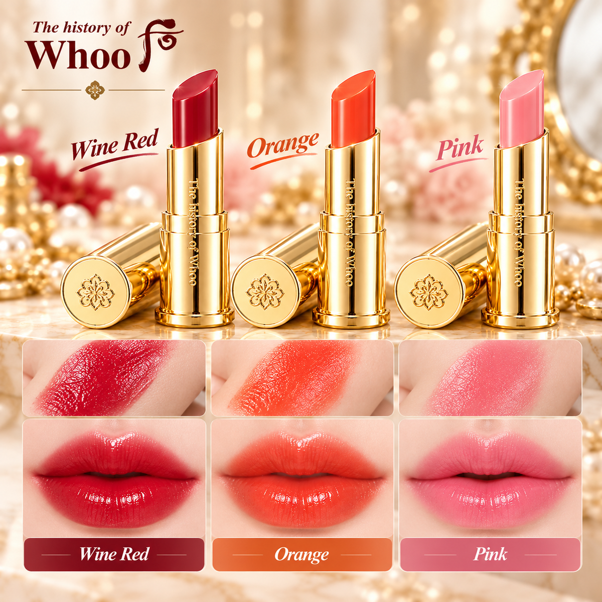 Whoo Gongjinhyang Mi glow lip balm 3 colors