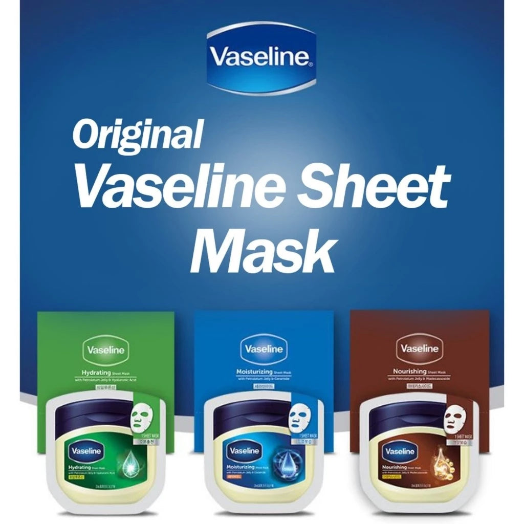 Vaseline Hydrating / Moisturizing/  Nourishing Sheet Mask Pack (10 Sheets/Pack)