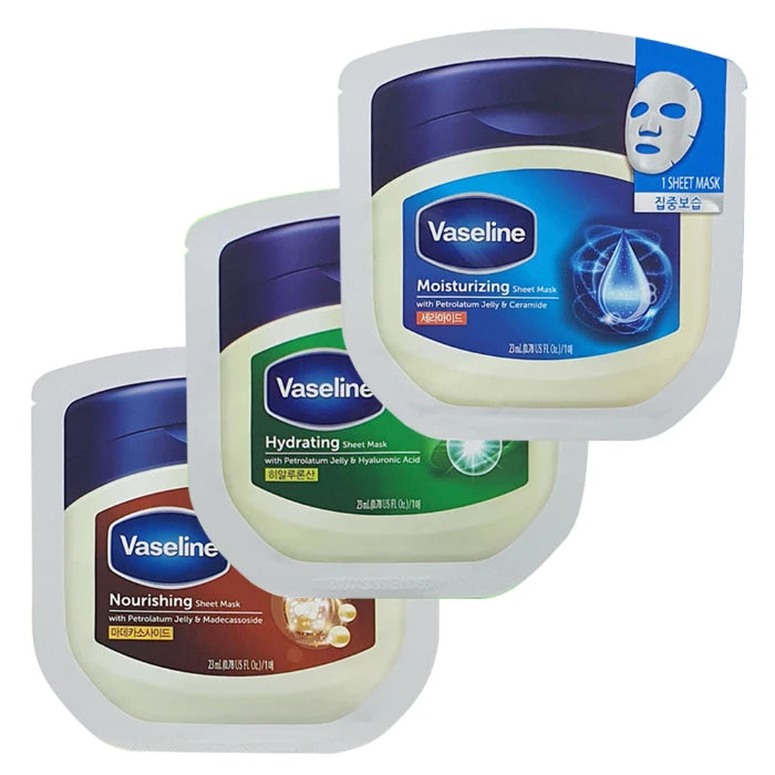 Vaseline Hydrating / Moisturizing/  Nourishing Sheet Mask Pack (10 Sheets/Pack)