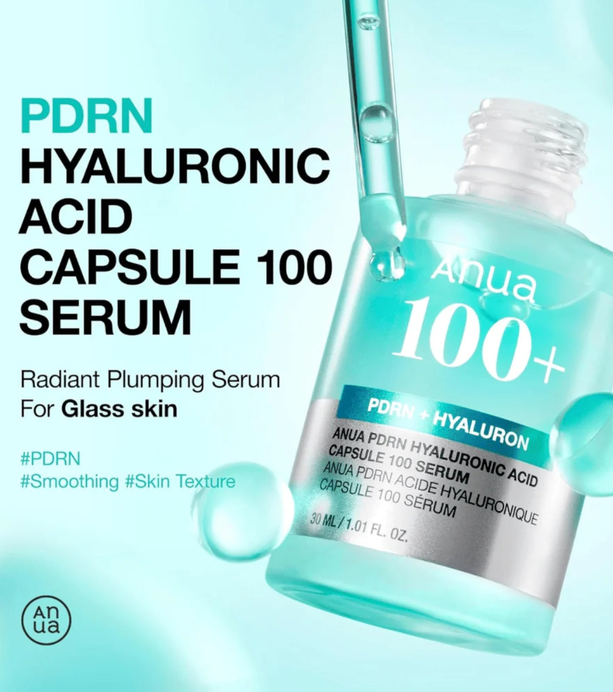 Anua Hydrating serum with hyaluronic acid PDRN Capsule 100 30ml