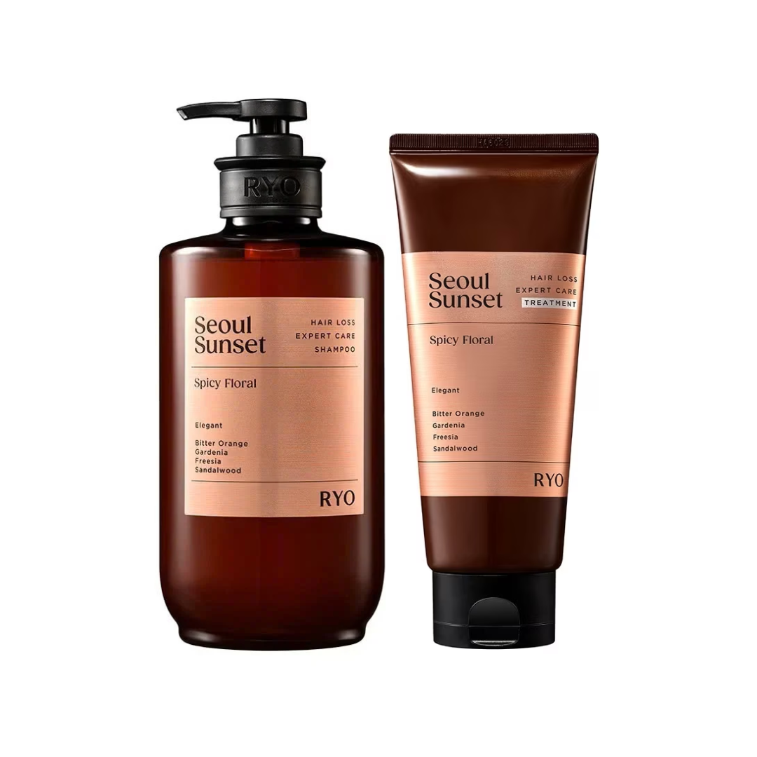 Ryo Hair Loss Expert Care Seoul Sunset Spicy Floral Shampoo Treatment Set 585ml +200ml