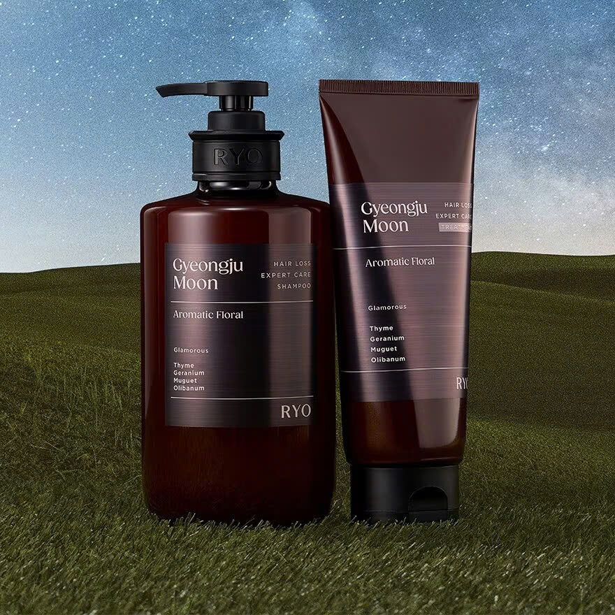 RYO Hair Loss Expert Care Perfume Gyeongju Moon Aromatic Floral Shampoo 585ml +Treatment 200ml