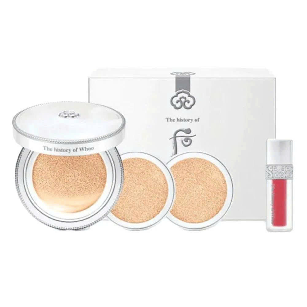 The History of Whoo Gongjinhyang Seol Radiant White Moisture Cushion Foundation Set SPF50+/PA+++ 13g x 2 Refills